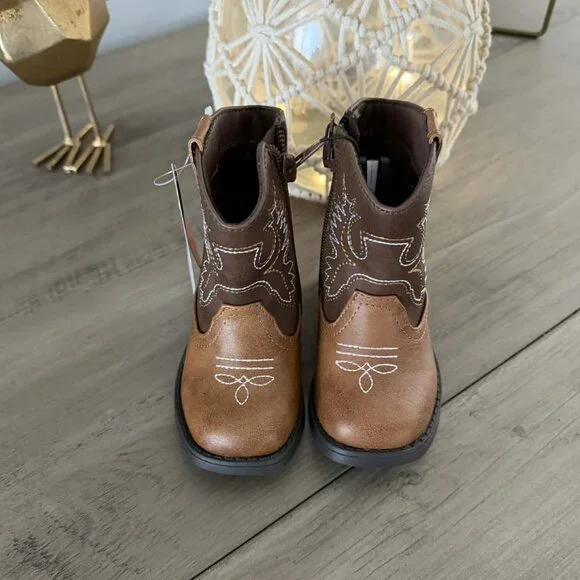 NEW Boys 5 Infant/Toddler Zip Cowboy Boots - Picture 2 of 8